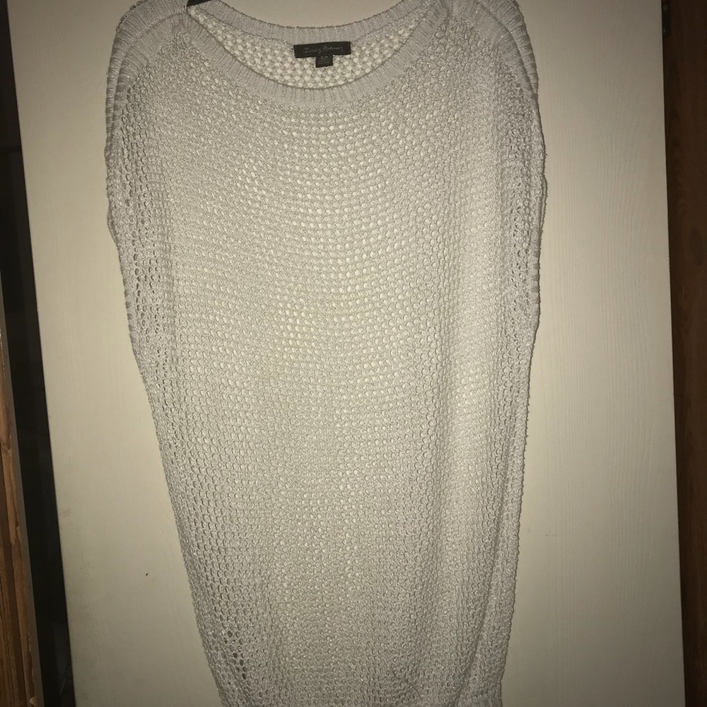 White fishnet Tommy Bahama bathing suit coverup